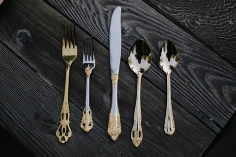 Gold-Plated Cutlery & Serving Utensils