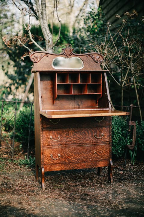 Antique Wooden Secretary Desk