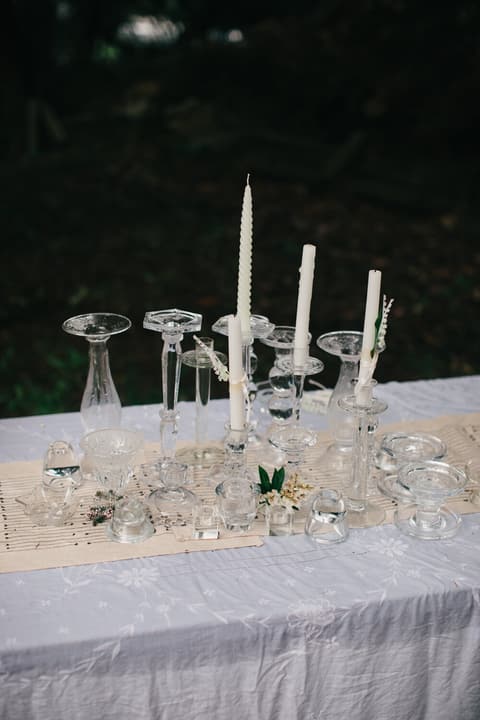 Mixed Size/Style Glass Candlestick Holders