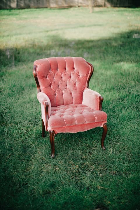 Deep Pink Velvet Victorian Chair