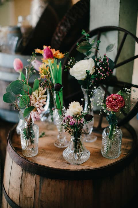 Clear Glass Bud Vases