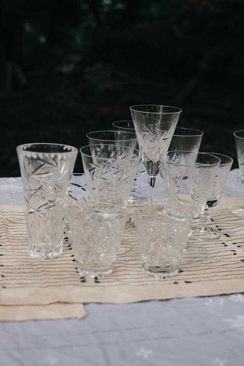 Mixed Style/Size Crystal Glasses
