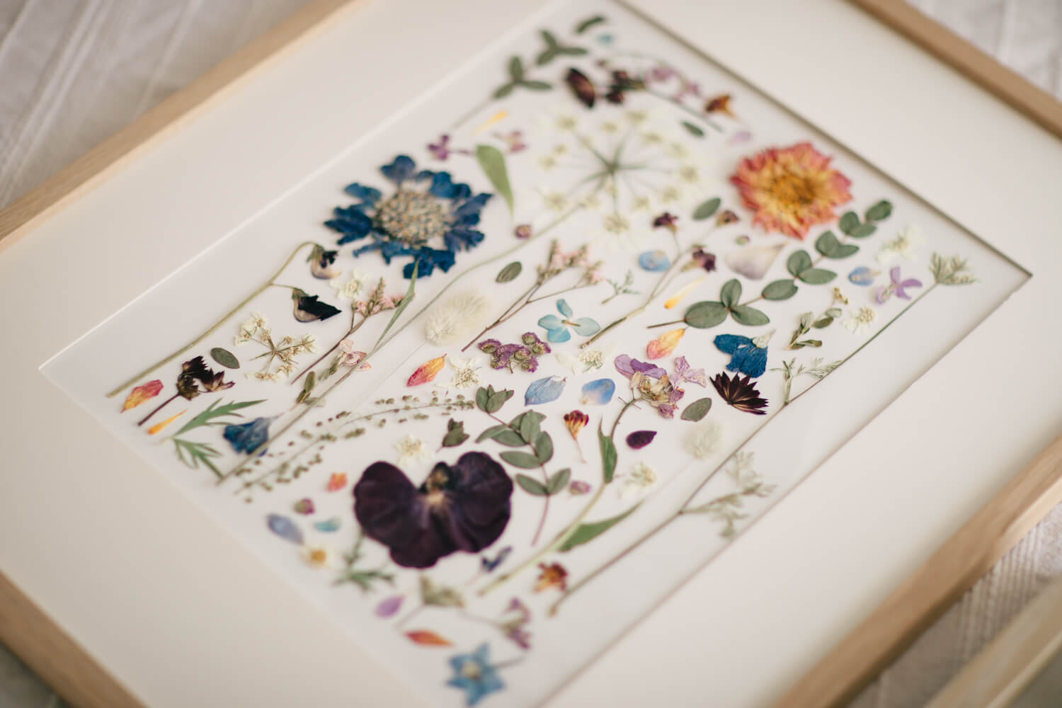 Vancouver Island wedding flower preservation on table